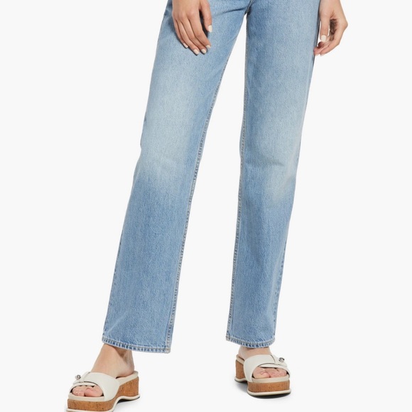 rag & bone Light Blue Straight Leg Jeans - Picture 1 of 4